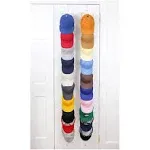 Perfect Curve Cap Rack Fav | Hat Racks | Hold Up to 40 Caps | Over Door Organizer for Baseball Hat | Fitted & Adjustable Caps & Visors | Door Slam