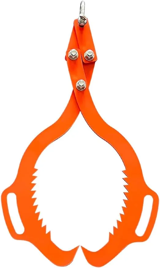 2 Serrated Claw Hook,Log Lifting Tongs, Heavy Duty Grapple Timber Claw,Lumber Skidding,Log Lifting -28in