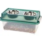 13 Lbs /12 Qt (9&#034;H) Medium Elevated Feeder w/WeatherPro Airtight Pet Food Store