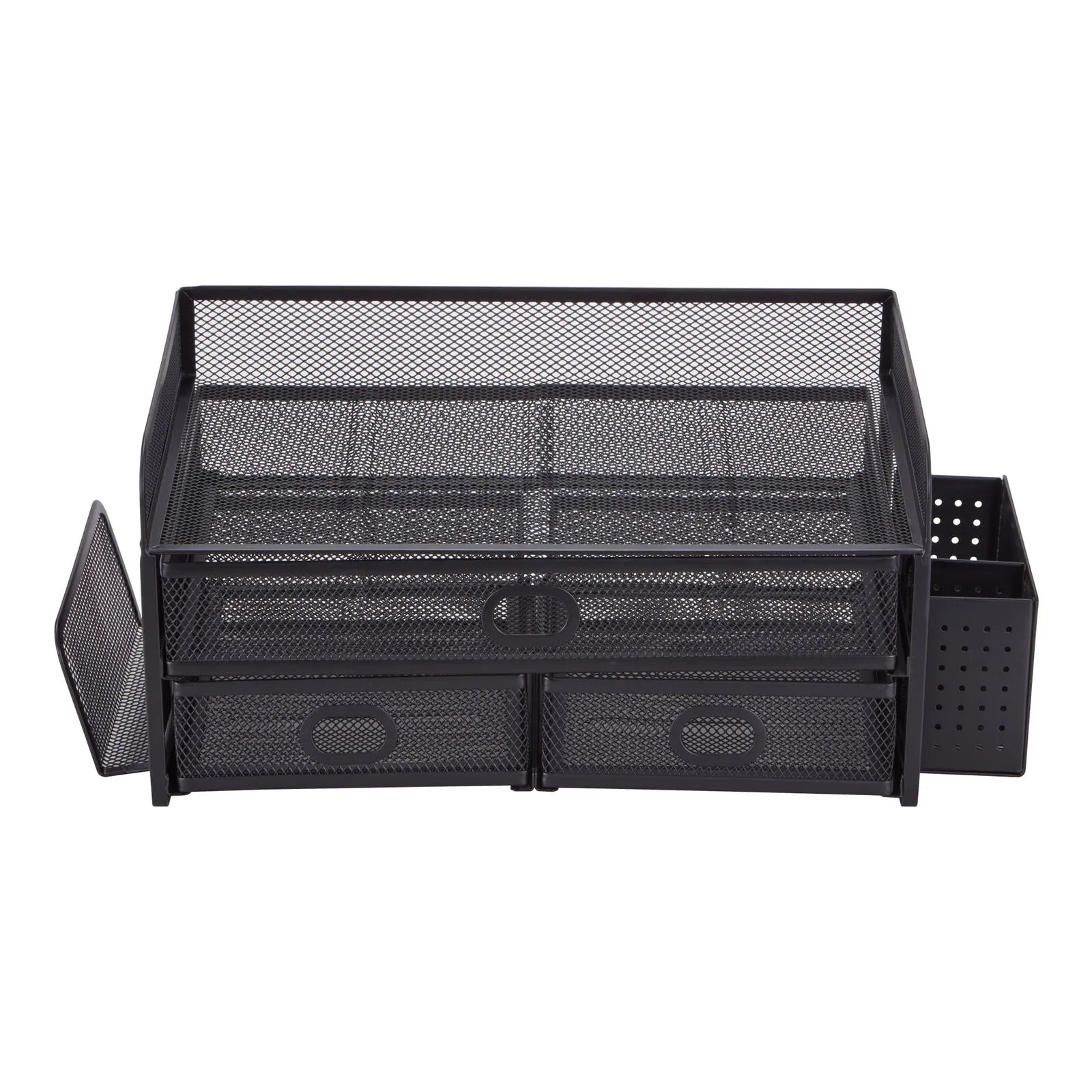 Mesh Desk Organizer with 3 Sliding Drawer, Black