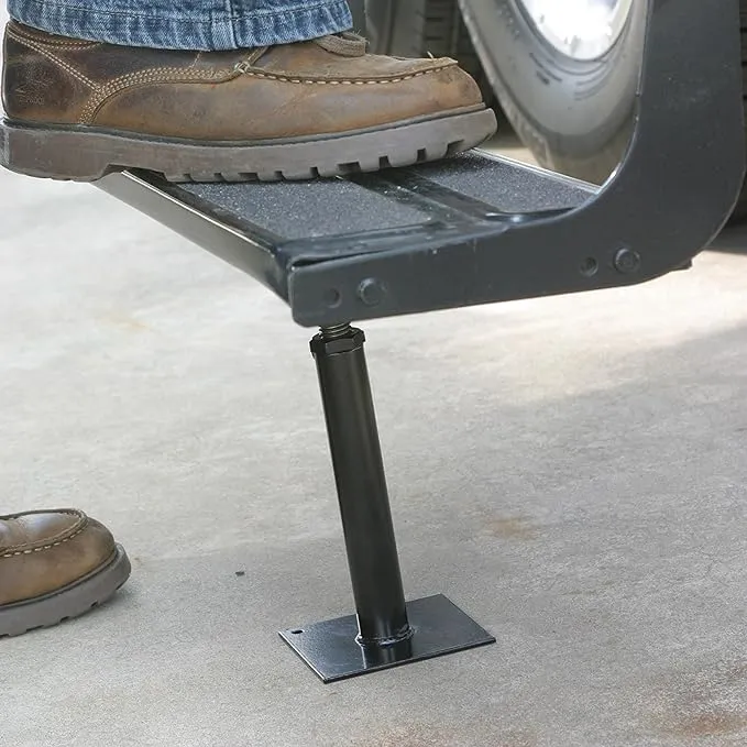 Camco Camper/RV Save-A-Step Brace - Stabilizes RV Steps & Protects Camper Step from Sag and Wear - Features 1,000lb Load Rating & Adjusts from 7-5/8” to 14” - Crafted of Heavy-Gauge Steel (43691)