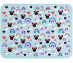 Simple Modern Silicone Placemat for Baby, Toddlers, Kids | Non-Slip Baby Eating Table Food Mat for Restaurants and Dining Table | Piper Collection | Minnie Mouse Rainbows