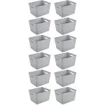 Sterilite 14"Lx8"H Woven Rectangular Tall Basket for Home Organization (12 Pack)