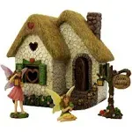 Fairy Garden House Kit – Fairy Garden Accessories & Fairy House – Fairy Houses for Gardens Outdoor - Fairy House Kit & Fairies for Fairy Garden – Fairy Garden Kit, 4 Pieces