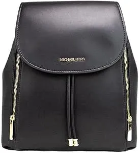 Michael Kors Phoebe Medium Flap Drawstring Backpack Black