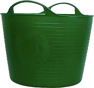 Red Gorilla Small Flexible Plastic Tub, Toy Storage, Laundry, Gardening & More, 14 Liter/3.7 Gallons, Green