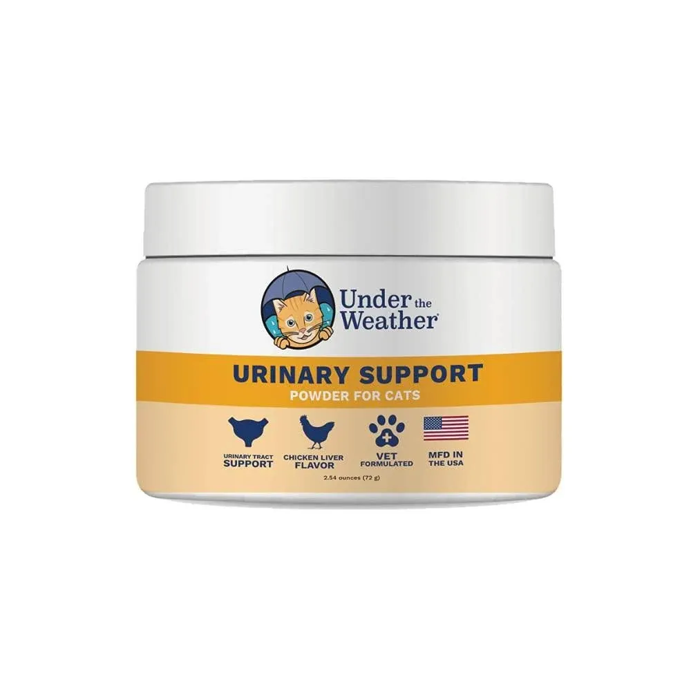 Under The Weather Pet Urinary Tract Support Powder for Cats | Vet Formulated Natural Supplements for Cats and Kittens | Promote Healthy Urinary Tract and Immune System - 60 Day Supply, 120 Scoops