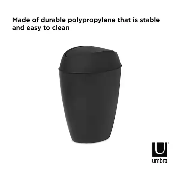 Umbra Twirla Trash Can - Black