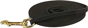 Signature K9 Biothane Long Line, 15-Feet x 3/8-Inch, Black