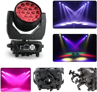 V-Show LED Aura Zoom Moving Head Light with Folding Clamp - 19X15W Beam Zoom Rot