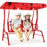 2 Person Kids Patio Swing Porch Bench with Canopy