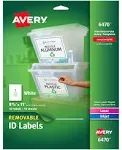 Avery Removable Labels, Removable Adhesive, 8-1/2" x 11", 10 Labels (6470)