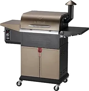 Z GRILLS Wood Pellet Grill Smoker with PID Controller, 8-in-1 Master Sear BBQ Grill, Auto Temperature Control, Huge Storage Cabinet Side Shelf with Tool Hooks, 572 sq in Cooking Area for Outdoor, 600D