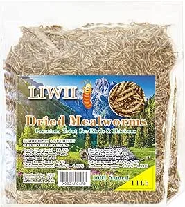 Dried Mealworms -11 LBS- 100% Natural Non GMO High Protein Mealworms - Bulk Mealworms for Wild Birds, Chicken Treats, Hamster Food, Gecko Food, Turtle Food, Lizard Food