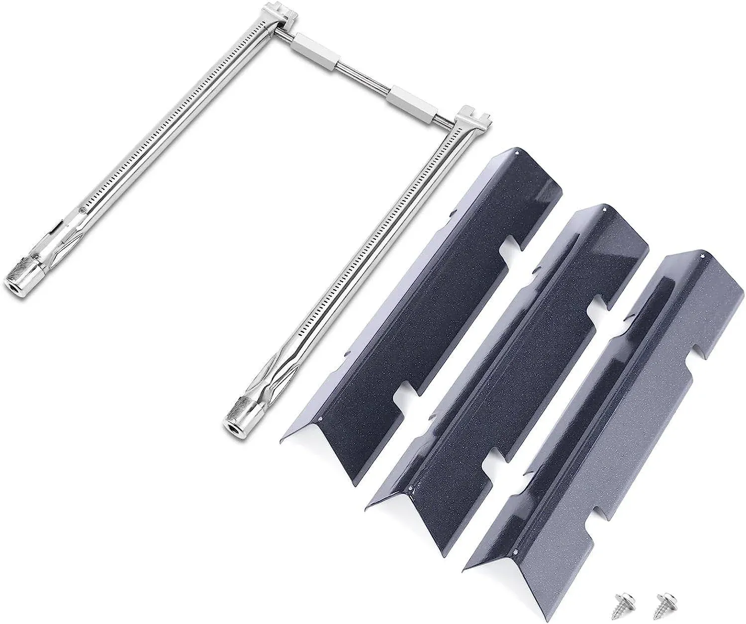 QuliMetal 15.3&#034; Flavorizer Bars and SUS304 Grill Burner for Weber Spirit 200 ...