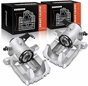 A-Premium Disc Brake Caliper Assembly without Bracket Compatible with Select Audi and Volkswagen Models - TT/Jetta 2000, Beetle 1998-2000, Golf 1999, Cabrio 1999-2002 - Rear Driver and Passenger