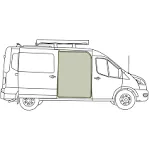 VanEssential Magnetic Closure Sliding Door Bug Screen Designed for Ford Transit