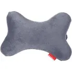 Bookishbunny Dog Bone Shaped Travel Neck Pillows Memory Foam Car Bus Truck Driving Comfort Head Rest Support (Gray)