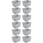 Sterilite 14"Lx8"H Rectangular Tall Basket for Home Organization (12 Pack)