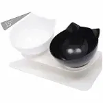 Luck Dawn Double Elevated Cat Bowls with Raised Stand