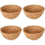 4 PCS 14&#034; round Coco Liners Hanging Basket 100% Natural Replacement Coconut Fibe