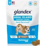 Glandex Peanut Butter Anal Gland Support for Dogs, 30 Soft Chews