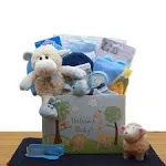 Welcome New Baby Gift Box - Blue New Baby Boy Gift Basket