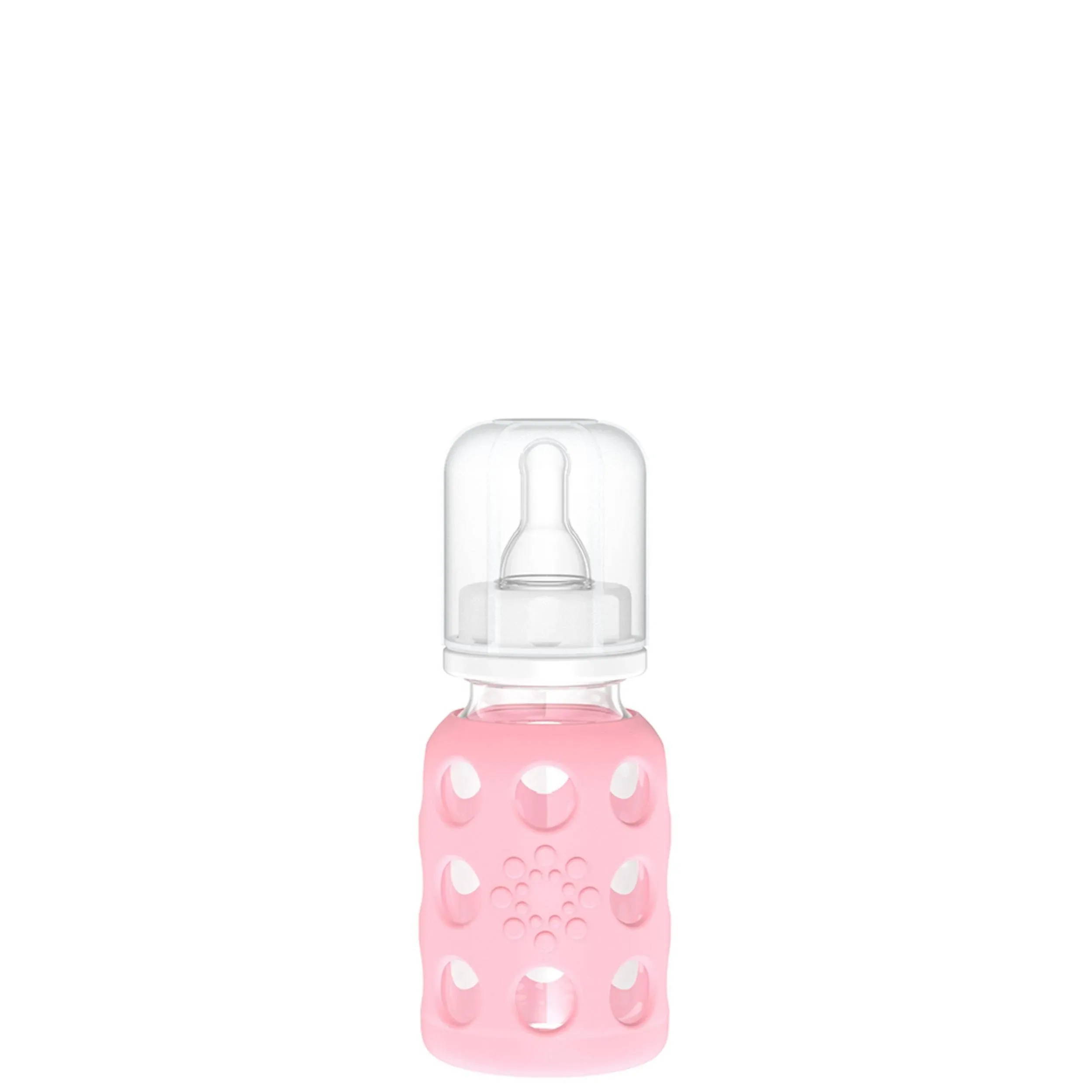 Life Factory Pink Glass Baby Bottle, 4 oz. | ANB BABY