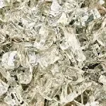 White Cloud - Fire Glass for Indoor and Outdoor Fire Pits or Fireplaces | 10 Pounds | 1/4 inch, Reflective