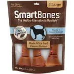 SmartBones Large Chews, Treat Your Dog to a Rawhide-Free Chew Made With Real Meat and Vegetables 3 Count (Pack of 1)