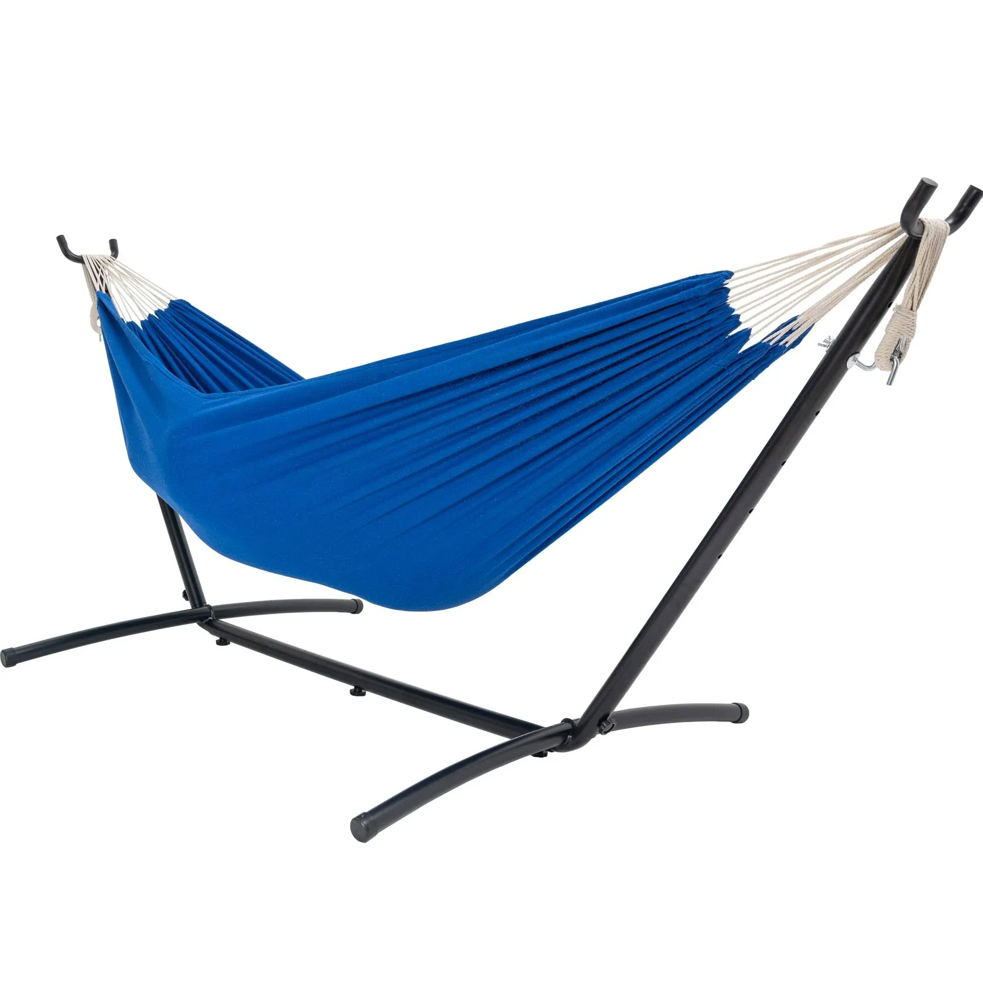 Lazy Daze Hammocks Double Hammock with 9FT Space Saving Steel Stand includes Portable Carrying Case