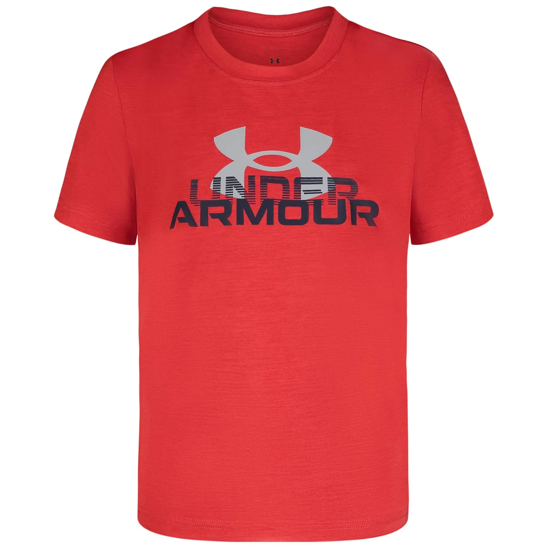 Under Armour Little Boys Fade Wordmark Logo Graphic Short-Sleeve T-Shirt - Red - Size 4