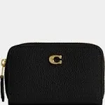 Coach Essential Small Zip Around Card Case Wallet - Black