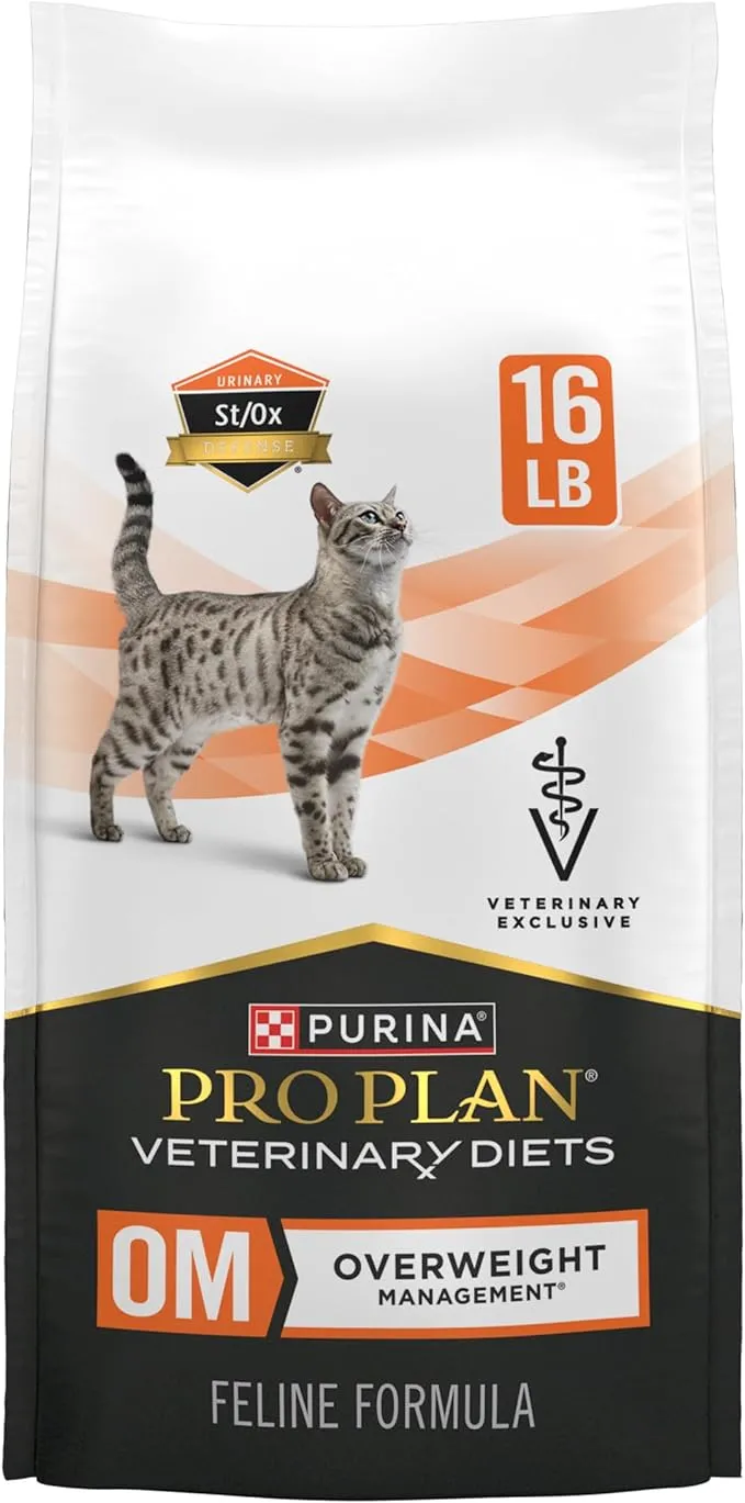 Purina Pro Plan Veterinary Diets OM Overweight Management Feline Formula Dry Cat Food - 16 lb. Bag