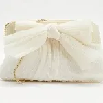 Loeffler Randall Rayne Pleated Frame Clutch with Bow