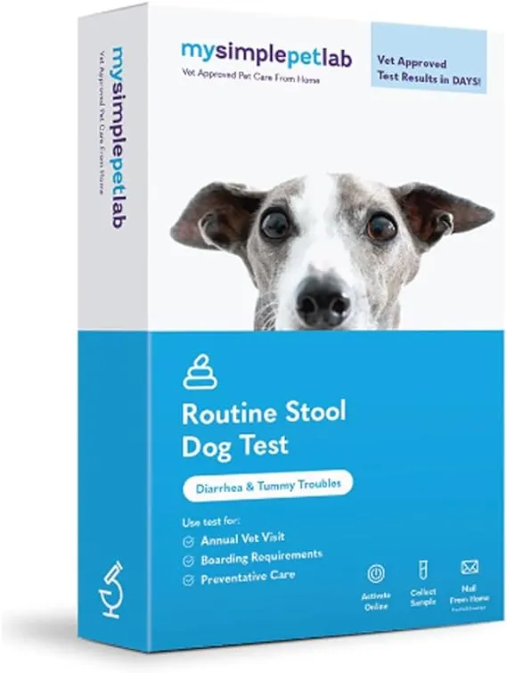 MySimplePetLab Routine Dog Stool Test Kit | Fast and Accurate Worms and Giardia Test for Dogs | Mail-in Stool Sample Kit Dog Test for Early Detection of Worms and Giardia