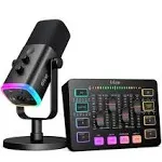 FIFINE Gaming Equipment Bundle, Dynamic XLR/USB Gaming Microphone Set with