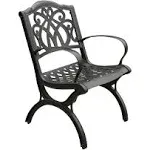 Ornate Traditional Outdoor Cast Aluminum Patio Dining Chair