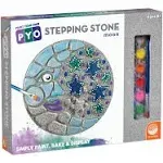 MindWare Paint Your Own Stepping Stone Kit - Mosaic Moon and Stars - Kits Include Paint and Brushes -