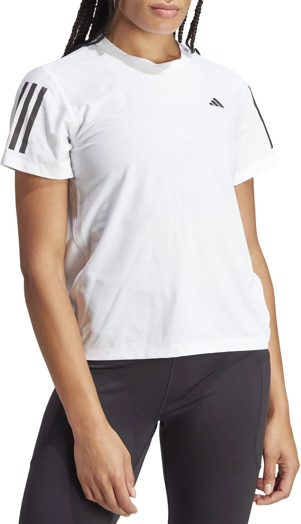 Plus Size Adidas Own The Run Running T-Shirt, Women's, Size: 4XL, White