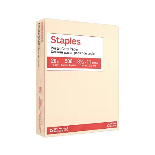 Staples Pastel Colored Copy Paper