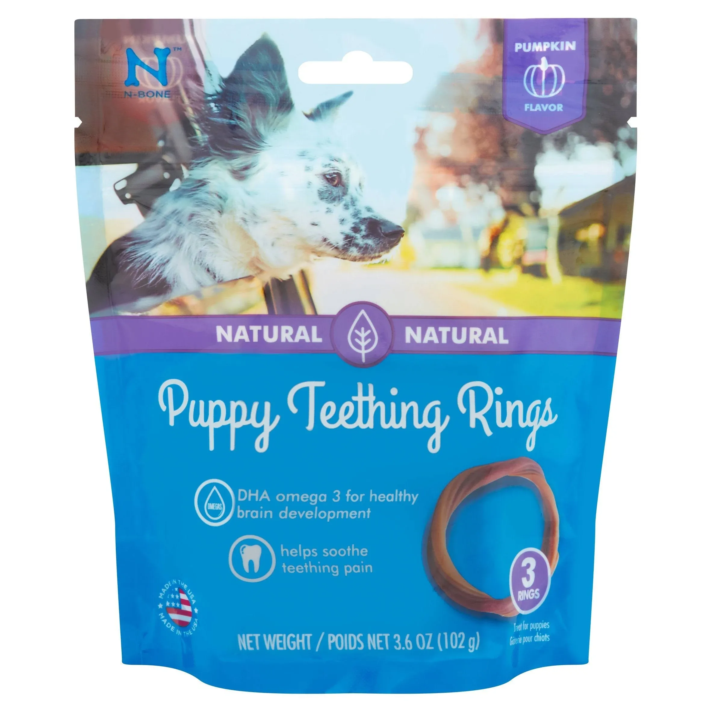 N-Bone Puppy Teething Ring Pumpkin