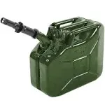 Wavian 3014 2.6 Gallon 10 Liter Steel Jerry Can w/ Spout, Green