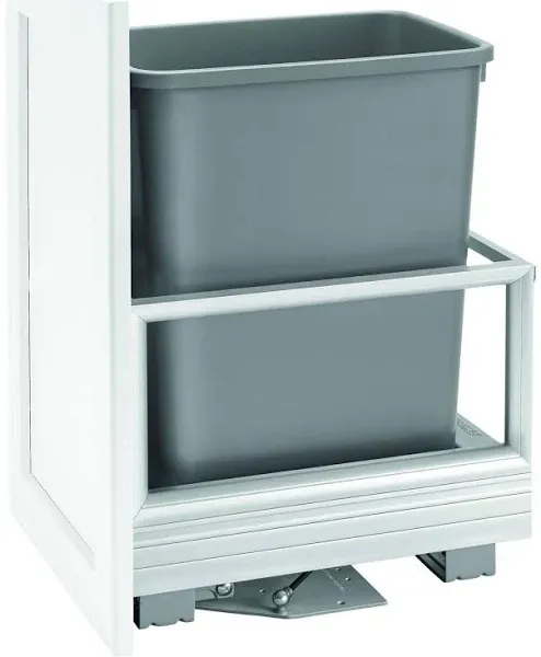 Rev-A-Shelf Pull Out Kitchen Trash Can 35 Qt w/Soft Close, Grey, 5149-15DM18-11<wbr/>7