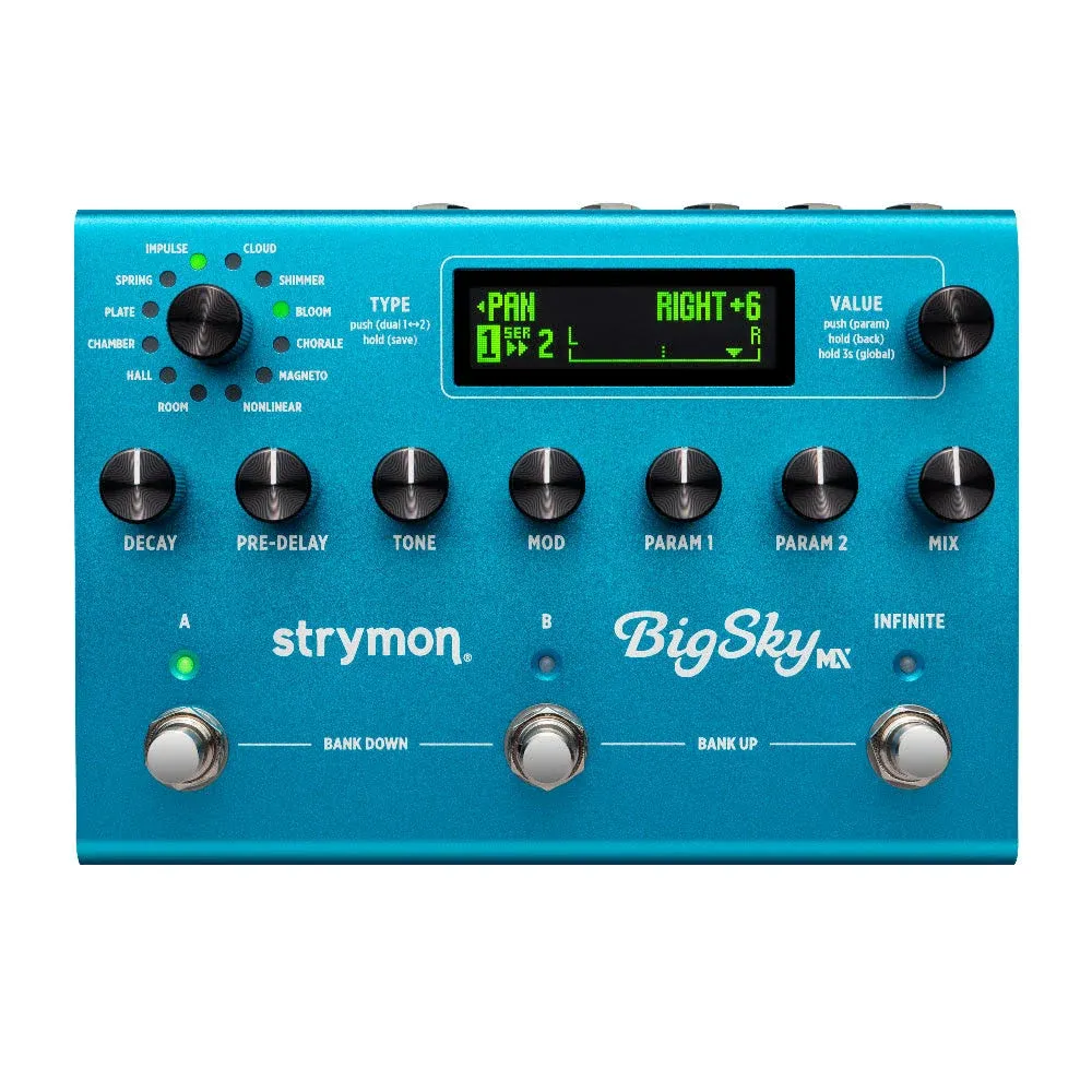 Strymon BigSky MX Reverb Workstation Guitar Effects Pedal for Electric and Acoustic Guitar, Synths, Vocals and Keyboards