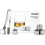 Whiskey Stones 8 Pack Stainless Steel Whiskey Chilling Rocks Reusable Ice Cube F