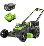 Greenworks 80V 25in Cordless Dual Blade Self Propelled Lawn Mower Kit with 4Ah Battery & Charger