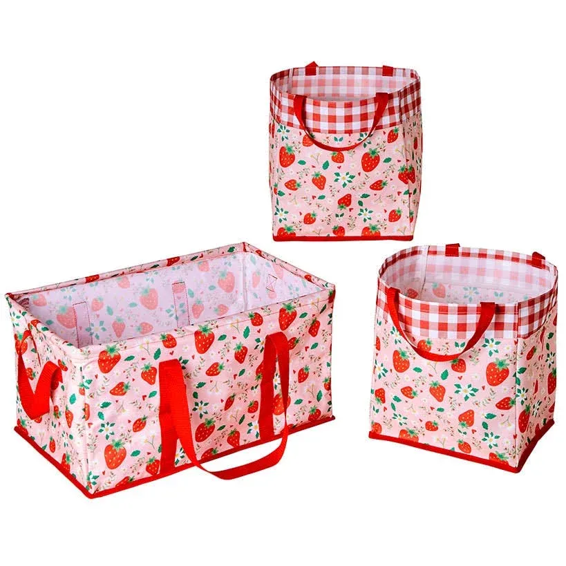 3-Pc. Everyday Storage Bin Sets - Strawberry Field, Size: 8