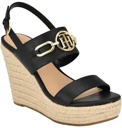 "Women's Khari High Espadrille Wedge Sandals In Black"