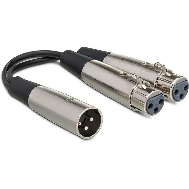 Hosa YXF-119 Y Cable, Dual XLR3F to XLR3M, New!